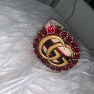 Red diamond Gucci belt
